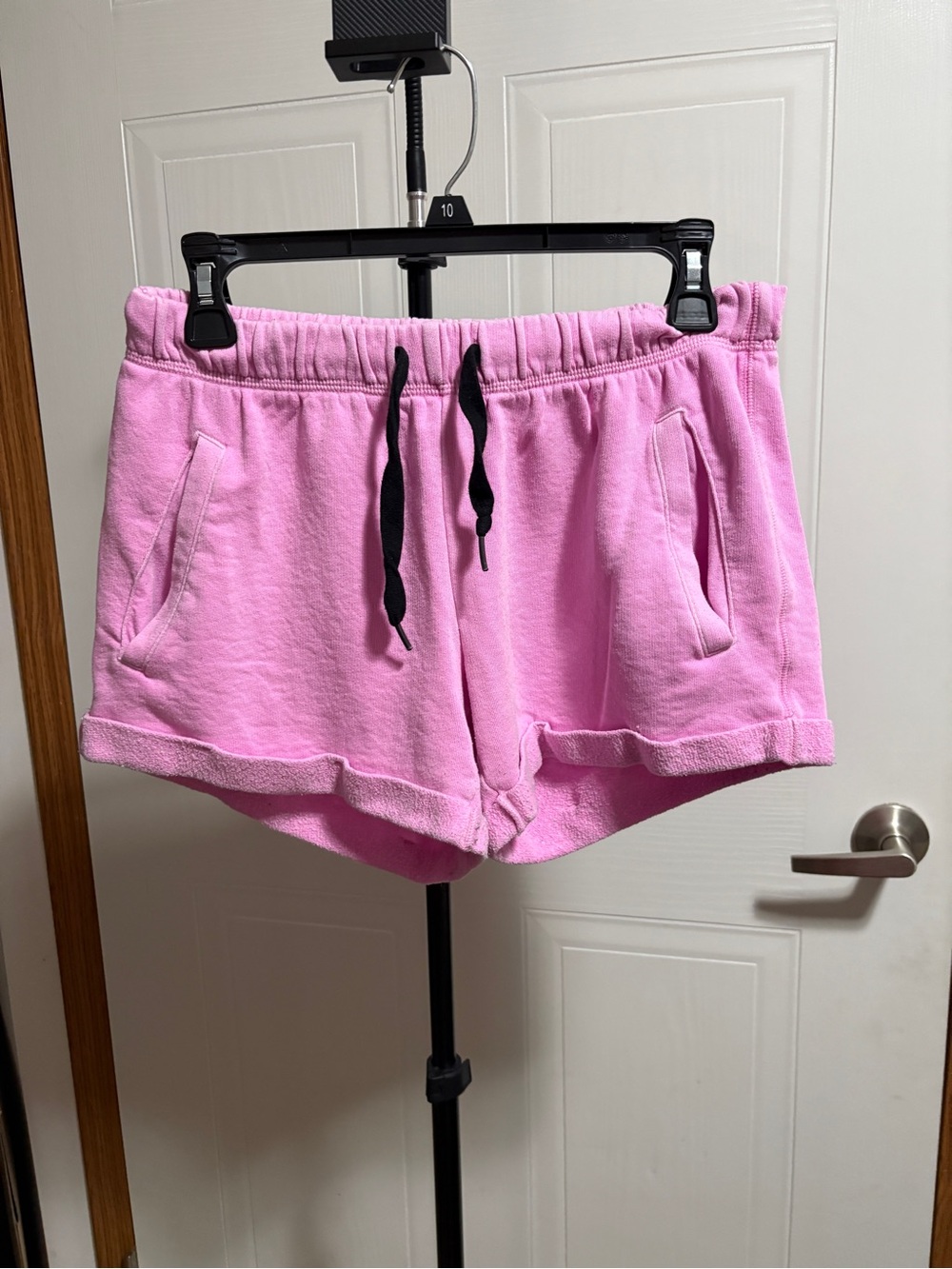 PINK Victoria's Secret Bubblegum Pink Terry Drawstring Athletic Shorts